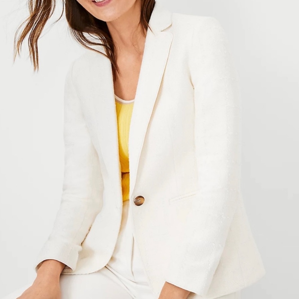 Ann Taylor Hutton Blazer, Tweed, one button